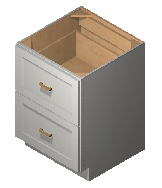 AZ-2DB30 2 30 Inch 2 Drawer Pack Base Cabinet | Champagne Shaker