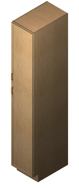 PH-WP1890 Double-Door 90 Inch Tall Wall Pantry Cabinet | Petit Oak