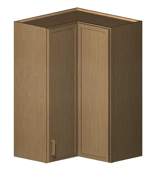 PH-WSQ2430 24 Inch Easy Reach Wall Corner Cabinet | Petit Oak
