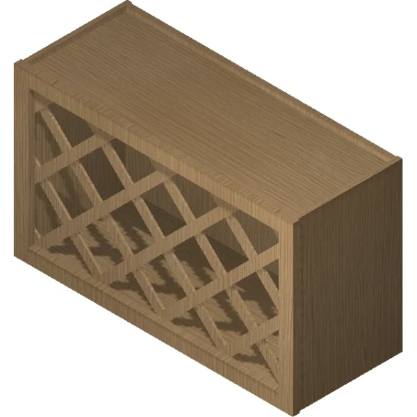 PH-W3018WR Double-Door 30 Inch Wine Rack Cabinet | Petit Oak