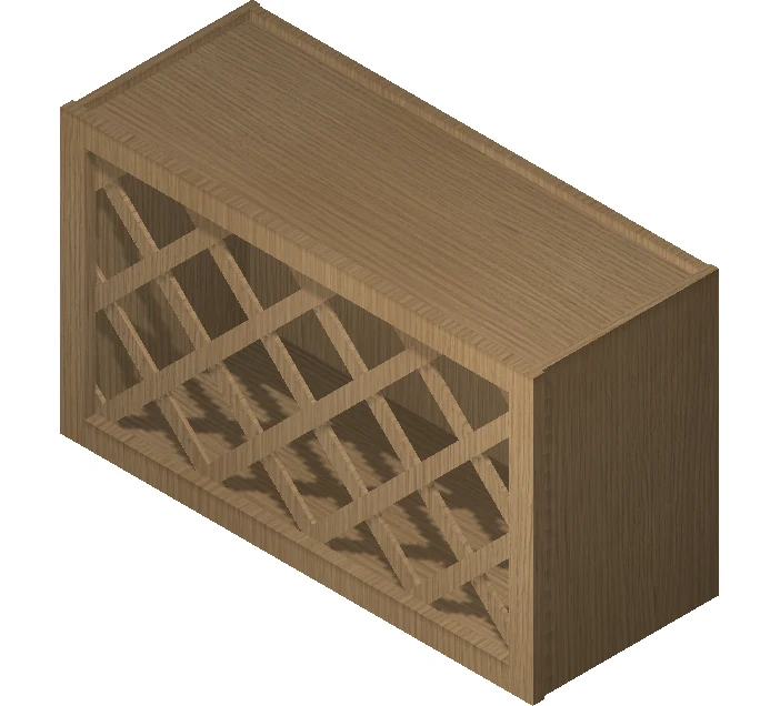 PH-W3018WR Double-Door 30 Inch Wine Rack Cabinet | Petit Oak